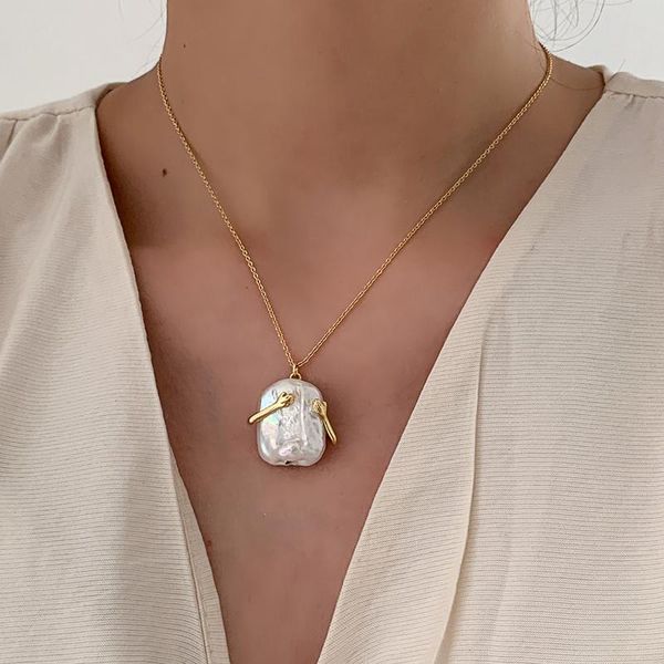 pendant necklaces baroque natural pearl necklace freshwater for woman charm fashion jewelry wedding party accessories gifts, Silver
pendant necklaces baroque natural pearl necklace freshwater for woman charm fashion jewelry wedding party accessories gifts, Silver