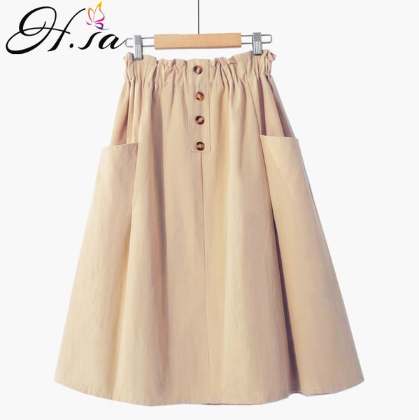 hsa super quality spring summer women korean green black button skirts high waist midi-long pleated skirt female saia 210417
hsa super quality spring summer women korean green black button skirts high waist midi-long pleated skirt female saia 210417