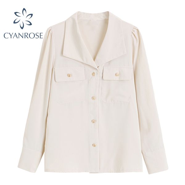 pocket blouses women single breasted ol streetwear elegant work basic shirts apricot long sleeve spring lapel blusas 210417, White
pocket blouses women single breasted ol streetwear elegant work basic shirts apricot long sleeve spring lapel blusas 210417, White