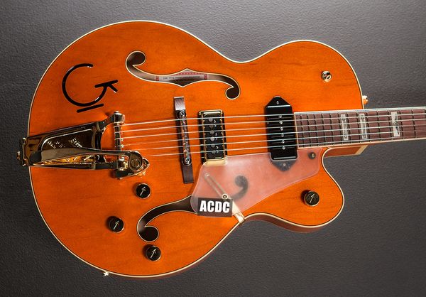 6120 eddie cochran signature orange hollow body falcon electric guitar western maple stain, cactus steerheads & fences inlay, bigs tremolo,
6120 eddie cochran signature orange hollow body falcon electric guitar western maple stain, cactus steerheads & fences inlay, bigs tremolo,