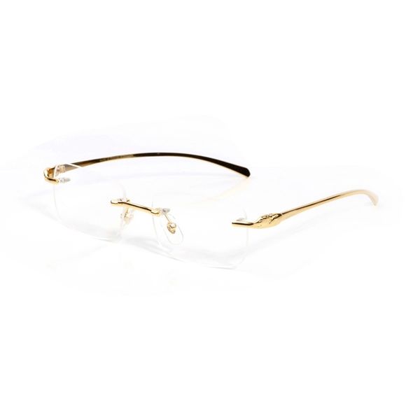 luxury designer fashion cart/er sunglasses men carter frame pawes glasses gold rimless for anti reflective clear lens prescription leopard 1, White;black
luxury designer fashion cart/er sunglasses men carter frame pawes glasses gold rimless for anti reflective clear lens prescription leopard 1, White;black