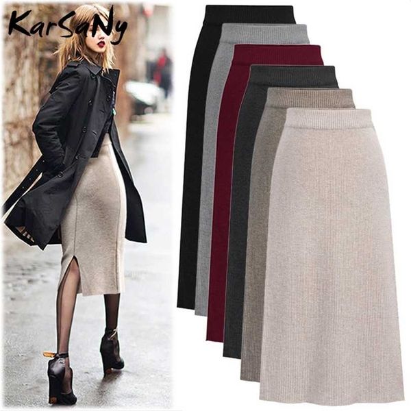 karsany autumn winter knit pencil skirt women plus size high waist s s knited split midi for 6xl 211124, Black
karsany autumn winter knit pencil skirt women plus size high waist s s knited split midi for 6xl 211124, Black