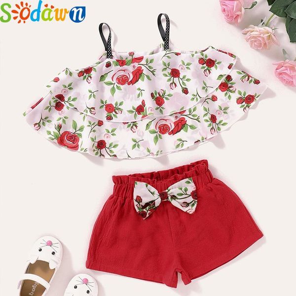 clothing sets sodawn girls fashion summer sleeveless rose print sling shorts 2pcs children, White
clothing sets sodawn girls fashion summer sleeveless rose print sling shorts 2pcs children, White