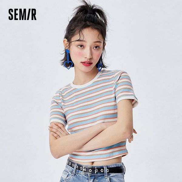 short sleeve t-shirts women striped bottoming t shirt 2021 trendy slim stretch knit clothes girl women's t-shirt, White
short sleeve t-shirts women striped bottoming t shirt 2021 trendy slim stretch knit clothes girl women's t-shirt, White