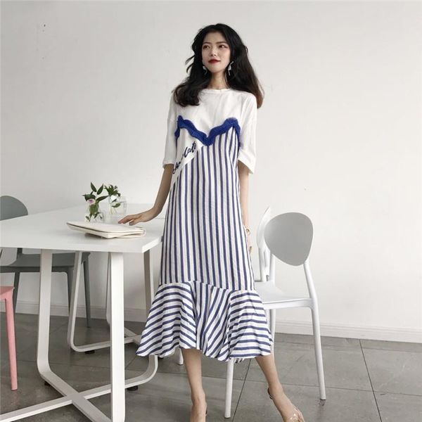 maternity dresses 627# clothes nursing dress summer patchwork o neck stripe pregnant women pregnancy breastfeeding, White
maternity dresses 627# clothes nursing dress summer patchwork o neck stripe pregnant women pregnancy breastfeeding, White