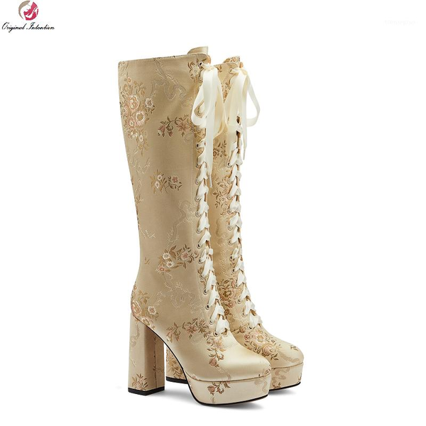 boots women silk fashion high heels shoes winter lace up side zipper woman pointed toe botas print knee female1, Black
boots women silk fashion high heels shoes winter lace up side zipper woman pointed toe botas print knee female1, Black