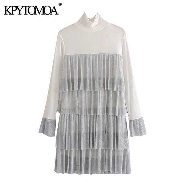 women chic fashion patchwork ruffle mini dress vintage high neck long sleeve female dresses vestidos mujer 210416, Black;gray
women chic fashion patchwork ruffle mini dress vintage high neck long sleeve female dresses vestidos mujer 210416, Black;gray