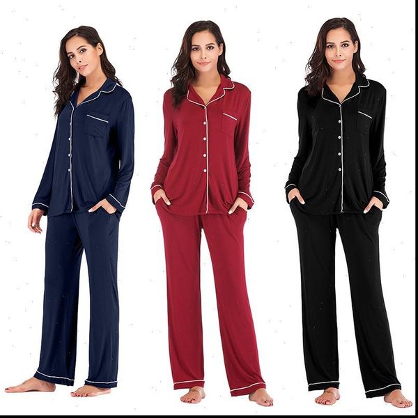 julys song modal pajamas set women sleepwear 2 pieces long sleeve trousers soft plus size autumn casual homewear, Black;red
julys song modal pajamas set women sleepwear 2 pieces long sleeve trousers soft plus size autumn casual homewear, Black;red