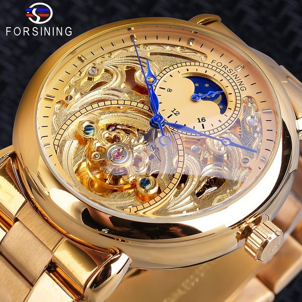 watches forsining automatic mechanical business watch mens clock golden moon phase steel strap wrist brand relogio masculino, Slivery;brown
watches forsining automatic mechanical business watch mens clock golden moon phase steel strap wrist brand relogio masculino, Slivery;brown