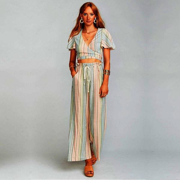 women's pants & capris multicolor women wide leg striped trousers bandage fashion brand bottom, Black;white
women's pants & capris multicolor women wide leg striped trousers bandage fashion brand bottom, Black;white