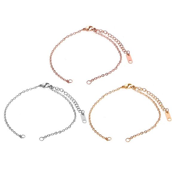 link, chain stainless steel adjustable bracelets multi-color for women jewelry making diy connector charm pendants anklet 1 piece, Black
link, chain stainless steel adjustable bracelets multi-color for women jewelry making diy connector charm pendants anklet 1 piece, Black