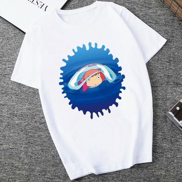 ponyo hayao miyazaki studio women ghibli printed summer short sleeve chewing funny female, White
ponyo hayao miyazaki studio women ghibli printed summer short sleeve chewing funny female, White