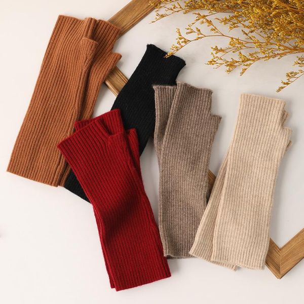 five fingers gloves autumn winter knitted drawstring half-finger mid-length monochrome gloves, warm cold cashmere women, Blue;gray
five fingers gloves autumn winter knitted drawstring half-finger mid-length monochrome gloves, warm cold cashmere women, Blue;gray