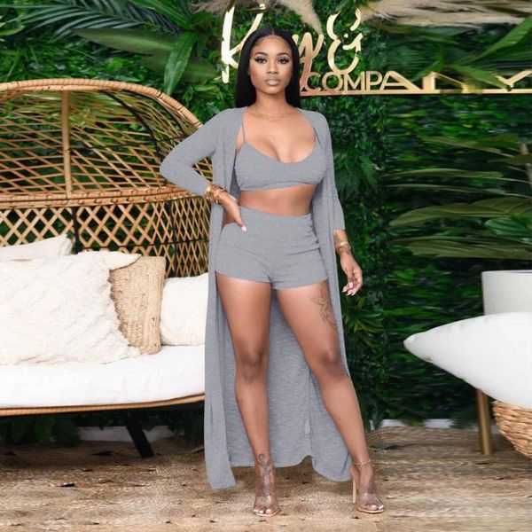 women's tracksuits adfvat 3 piece set fall autumn clothes women sporty crop high waist skinny shorts long cardigan casual club setq, Gray
women's tracksuits adfvat 3 piece set fall autumn clothes women sporty crop high waist skinny shorts long cardigan casual club setq, Gray