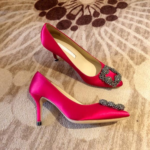 dress shoes celebrity wedding woman crystals square buckle silk stain pumps pointed toe 10cm stiletto high heels bridal, Black
dress shoes celebrity wedding woman crystals square buckle silk stain pumps pointed toe 10cm stiletto high heels bridal, Black