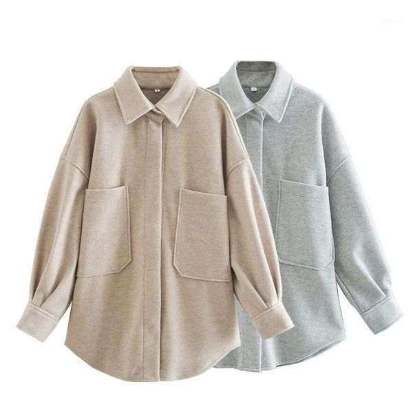 autumn wintert shirt jacke twomen's vintage long sleeve side pockets female outerwear chic overcoat1, Black
autumn wintert shirt jacke twomen's vintage long sleeve side pockets female outerwear chic overcoat1, Black