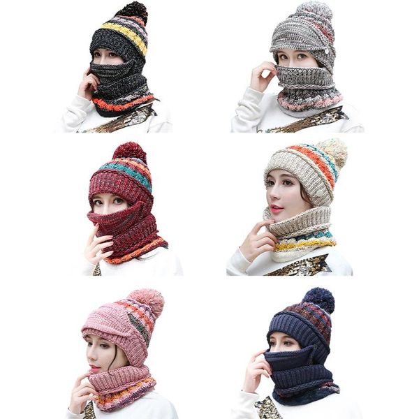 knitted hat with velvet bib mask three-piece thick woolen hats scarf caps neck warmer winter lady beanies outdoor, Black;white
knitted hat with velvet bib mask three-piece thick woolen hats scarf caps neck warmer winter lady beanies outdoor, Black;white