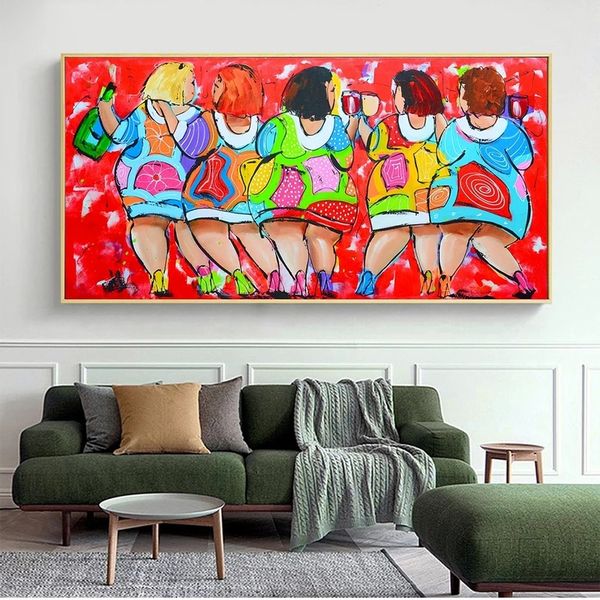 women party abstract oil paintings print on canvas funny art posters and prints wall decor art pictures home decoration cuadros
women party abstract oil paintings print on canvas funny art posters and prints wall decor art pictures home decoration cuadros