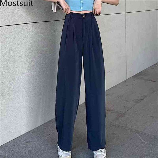 korean solid wide leg suit pants trousers women high waist button fly casual fashion loose elegant female office 210513, Black;white
korean solid wide leg suit pants trousers women high waist button fly casual fashion loose elegant female office 210513, Black;white