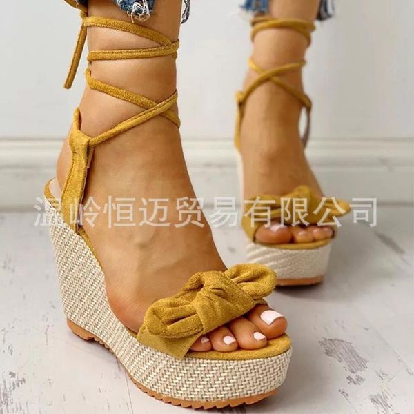 sandals slope heel women's summer 2021 korean fairy thick bottom bowknot waterproof platform strap high heels, Black
sandals slope heel women's summer 2021 korean fairy thick bottom bowknot waterproof platform strap high heels, Black
