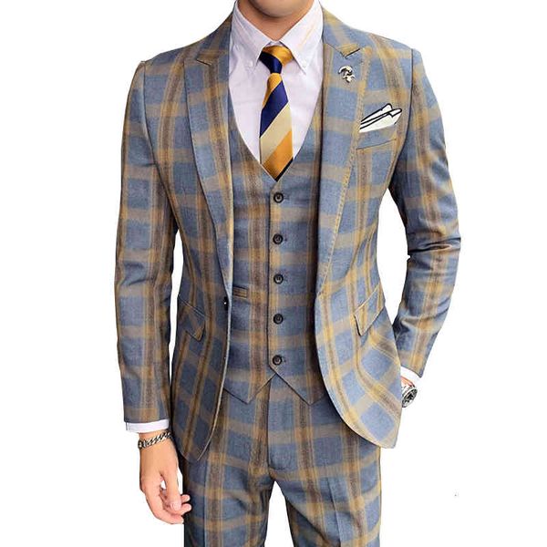 men's suits & blazers (jacket + vest pant) autumn khaki gray plaid sets men classic mens wedding slim fit formal business yi2o, White;black
men's suits & blazers (jacket + vest pant) autumn khaki gray plaid sets men classic mens wedding slim fit formal business yi2o, White;black