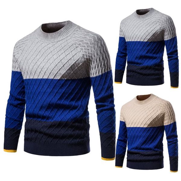 men's sweaters sweater 2021 autumn and winter slim-fit version plaid patchwork jumper casual knitted pullovers male, White;black
men's sweaters sweater 2021 autumn and winter slim-fit version plaid patchwork jumper casual knitted pullovers male, White;black