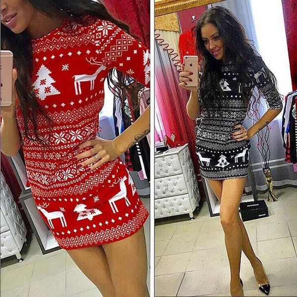 women fashion christmas slim fit dress snowflake print long sleeve mini tree xmas jumper casual dresses, Black;gray
women fashion christmas slim fit dress snowflake print long sleeve mini tree xmas jumper casual dresses, Black;gray