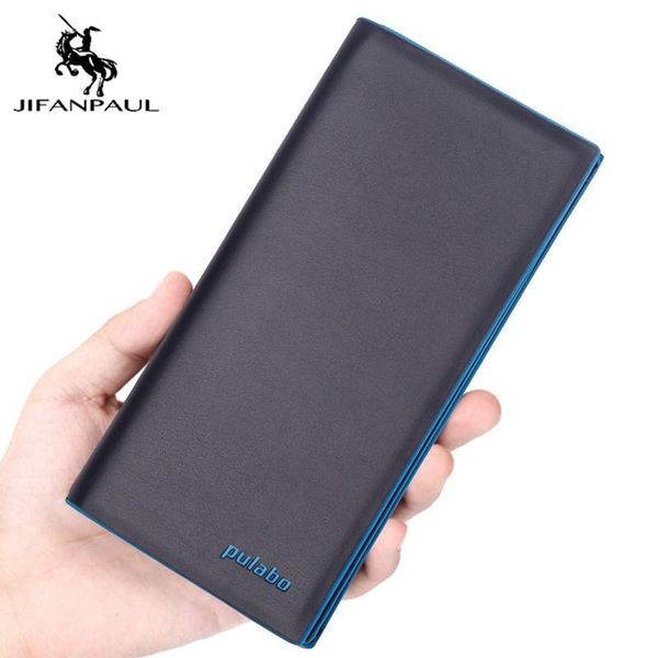 men's long wallet korean youth fashion multifunctional multi-card wallets, Red;black