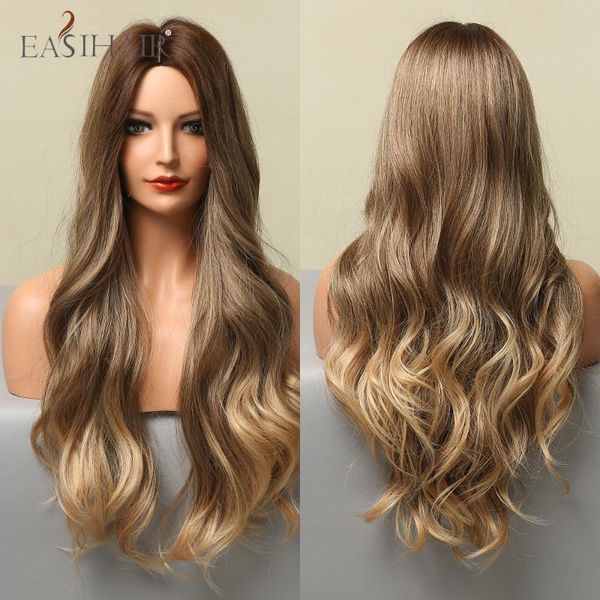 synthetic wigs easihair long natural wave ombre brown middle part heat resistant fiber women's for black women daily party
synthetic wigs easihair long natural wave ombre brown middle part heat resistant fiber women's for black women daily party