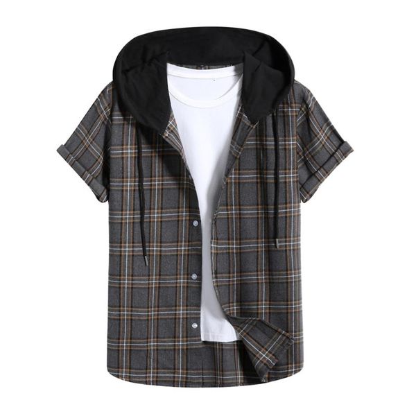 men's casual shirts mens striped cotton loose short sleeve light shirt leisure slim fit stylish gray lattice solid ropa de hombre, White;black
men's casual shirts mens striped cotton loose short sleeve light shirt leisure slim fit stylish gray lattice solid ropa de hombre, White;black