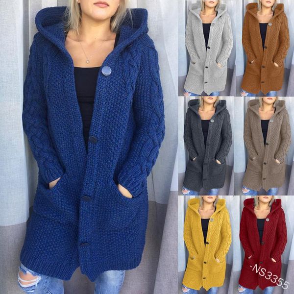 women's knits & tees plus size cardigans women sweaters hooded single breasted solid color flat knitted long sleeve loose sweater lugen, White 
women's knits & tees plus size cardigans women sweaters hooded single breasted solid color flat knitted long sleeve loose sweater lugen, White