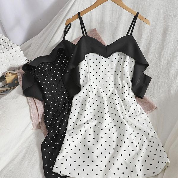 casual dresses 2021 women dot printed ol office lady shoulder off patchwork y2k party dress fashion vestidos clothes wear d494, Black;gray
casual dresses 2021 women dot printed ol office lady shoulder off patchwork y2k party dress fashion vestidos clothes wear d494, Black;gray