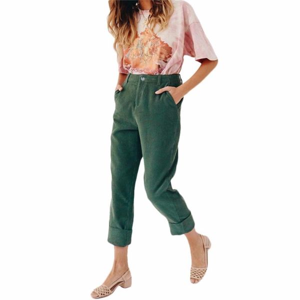 women's pants & capris 2021 autumn winter corduroy high waist long trousers women plus size velvet casual pencil pantalon femme, Black;white
women's pants & capris 2021 autumn winter corduroy high waist long trousers women plus size velvet casual pencil pantalon femme, Black;white