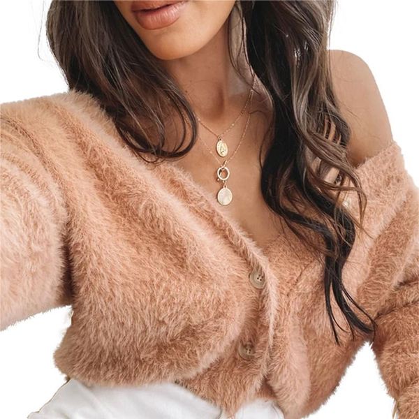 women's plush coat cardigan double-side wear loose casual v-neck fall long sleeve clothes crop jacket autumn fur jackets, Black;brown
women's plush coat cardigan double-side wear loose casual v-neck fall long sleeve clothes crop jacket autumn fur jackets, Black;brown