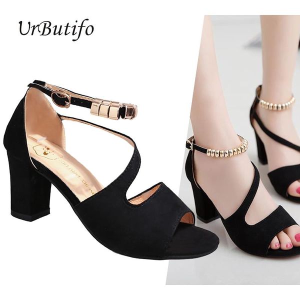urbutifo women's shoes with heels summer women sandals party beaded buckle high zapatillas mujer dress, Black
urbutifo women's shoes with heels summer women sandals party beaded buckle high zapatillas mujer dress, Black