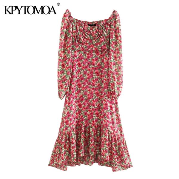 women chic fashion floral print ruffled midi dress puff sleeve side zipper with lining female dresses 210420, Black;gray
women chic fashion floral print ruffled midi dress puff sleeve side zipper with lining female dresses 210420, Black;gray