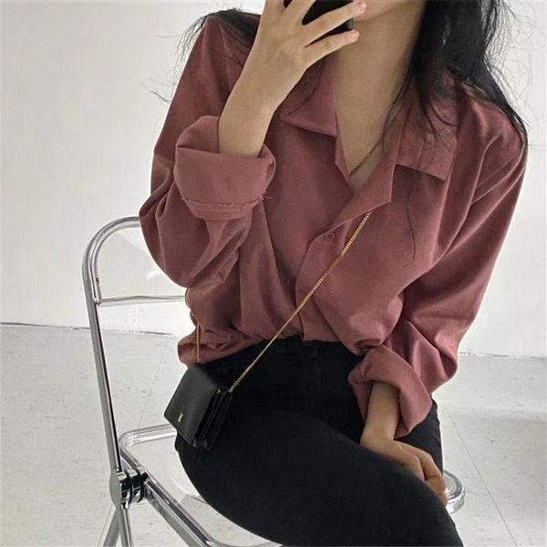 hzirip 2021 spring autumn ol elegant minimalist basic lapel corduroy shirt women blouses loose long sleeve 5 colors women's & shirts, White
hzirip 2021 spring autumn ol elegant minimalist basic lapel corduroy shirt women blouses loose long sleeve 5 colors women's & shirts, White