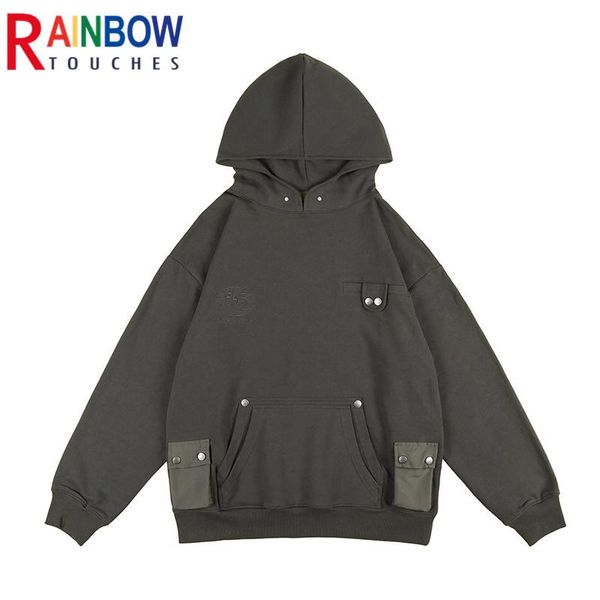 men's hoodies & sweatshirts rainbowtouches men letter embroidery comfortable and breathable high street trend solid color multi pocket, Black
men's hoodies & sweatshirts rainbowtouches men letter embroidery comfortable and breathable high street trend solid color multi pocket, Black