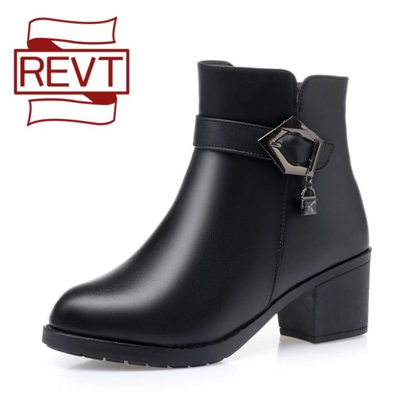 boots revt genuine leather woman winter wool ankle fashionable good quality mom shoes non-slip sole lady's work 4243, Black
boots revt genuine leather woman winter wool ankle fashionable good quality mom shoes non-slip sole lady's work 4243, Black