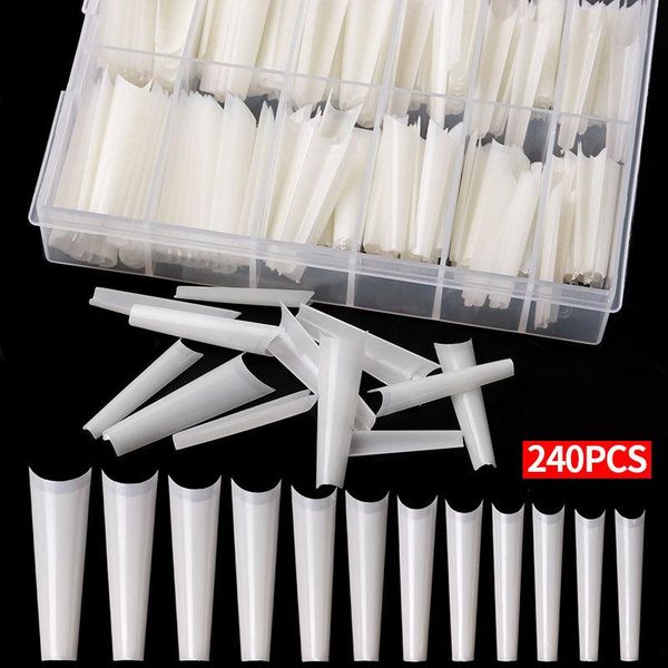 false nails 240pcs/box xxl coffin nail tips half cover extra long c curve acrylic extension system fake manicure tools, Red;gold
false nails 240pcs/box xxl coffin nail tips half cover extra long c curve acrylic extension system fake manicure tools, Red;gold