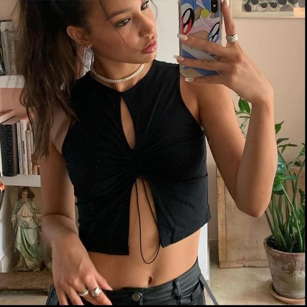 y2k aesthetic drawstring black womens tank crop goth hollow out sleeveless punk style slit vest streetwear 90s, White
y2k aesthetic drawstring black womens tank crop goth hollow out sleeveless punk style slit vest streetwear 90s, White