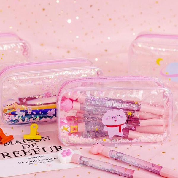 cute pencil case girl heart into the oil sequins sandpaper bag kawaii creative transparent large capacity storage cosmetics bags
cute pencil case girl heart into the oil sequins sandpaper bag kawaii creative transparent large capacity storage cosmetics bags