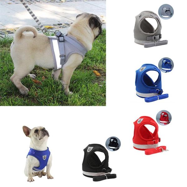 reflective dog harness and leash set pet comfortable adjustable soft mesh dogs cats vest easy control puppy outdoor walk collars & leashes
reflective dog harness and leash set pet comfortable adjustable soft mesh dogs cats vest easy control puppy outdoor walk collars & leashes