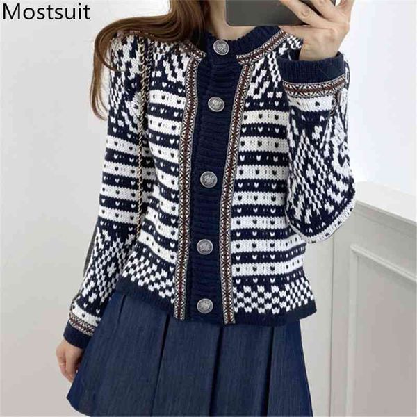 autumn geometric knitted korean cardigans sweaters women long sleeve single-breasted vintage elegant ladies 210518, White;black
autumn geometric knitted korean cardigans sweaters women long sleeve single-breasted vintage elegant ladies 210518, White;black