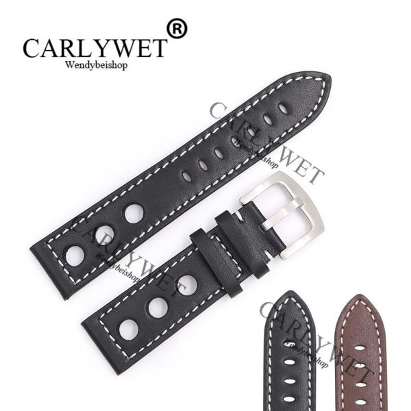 watch bands carlywet 22mm real calf leather handmade black brown with white stitches wrist band strap
watch bands carlywet 22mm real calf leather handmade black brown with white stitches wrist band strap