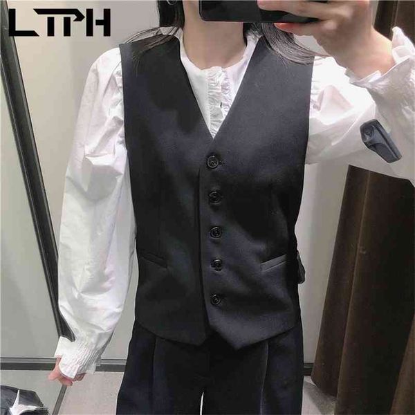 ltph vintage chic 2 pieces set women suits sleeveless single breasted vest jacket black shorts casual short sets summer 210423, White
ltph vintage chic 2 pieces set women suits sleeveless single breasted vest jacket black shorts casual short sets summer 210423, White