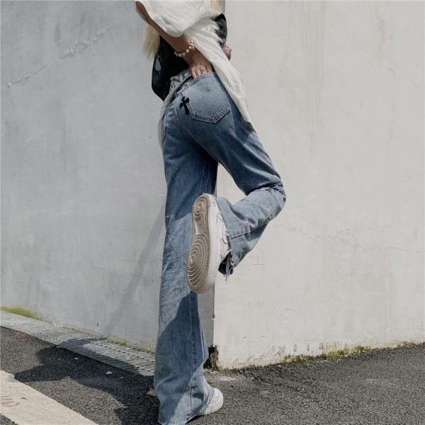 women's jeans cross embroidery korean high waist street wide leg pants trend for women waisted, Blue
women's jeans cross embroidery korean high waist street wide leg pants trend for women waisted, Blue