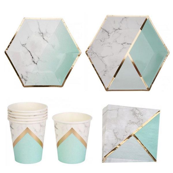 packaging dinner service marble texture paper disposable tableware plates cups festival party decoration supplies gold pink mint green
packaging dinner service marble texture paper disposable tableware plates cups festival party decoration supplies gold pink mint green