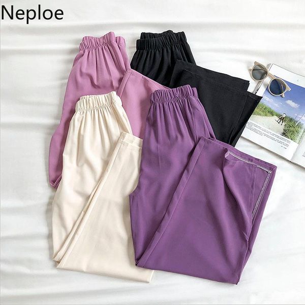 women's pants & capris neploe 2021 summer causal women korean split loose long trousers stretch high wiast solid palazzo feminimos 4b57, Black;white
women's pants & capris neploe 2021 summer causal women korean split loose long trousers stretch high wiast solid palazzo feminimos 4b57, Black;white