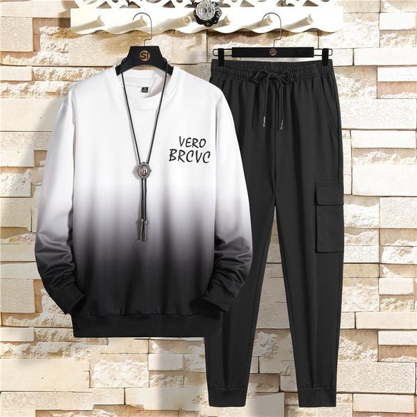 men's tracksuits o-neck tracksuit men 2 piece set 2021 spring gradual sportswear sweatshirt casual jogging sweatpants, Gray
men's tracksuits o-neck tracksuit men 2 piece set 2021 spring gradual sportswear sweatshirt casual jogging sweatpants, Gray